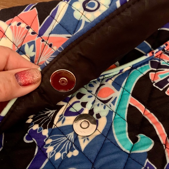 Vera Bradley Quilted Blue Floral Handbag - Picture 8 of 10